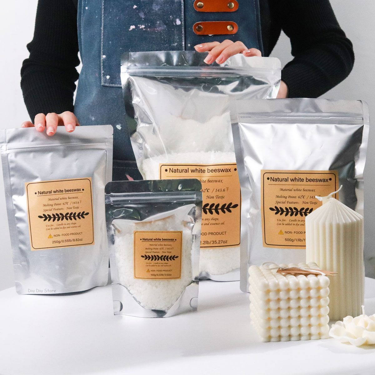 Candle Supplies Bulk - Белый пчелиный воск, чистый натуральный гранулированный