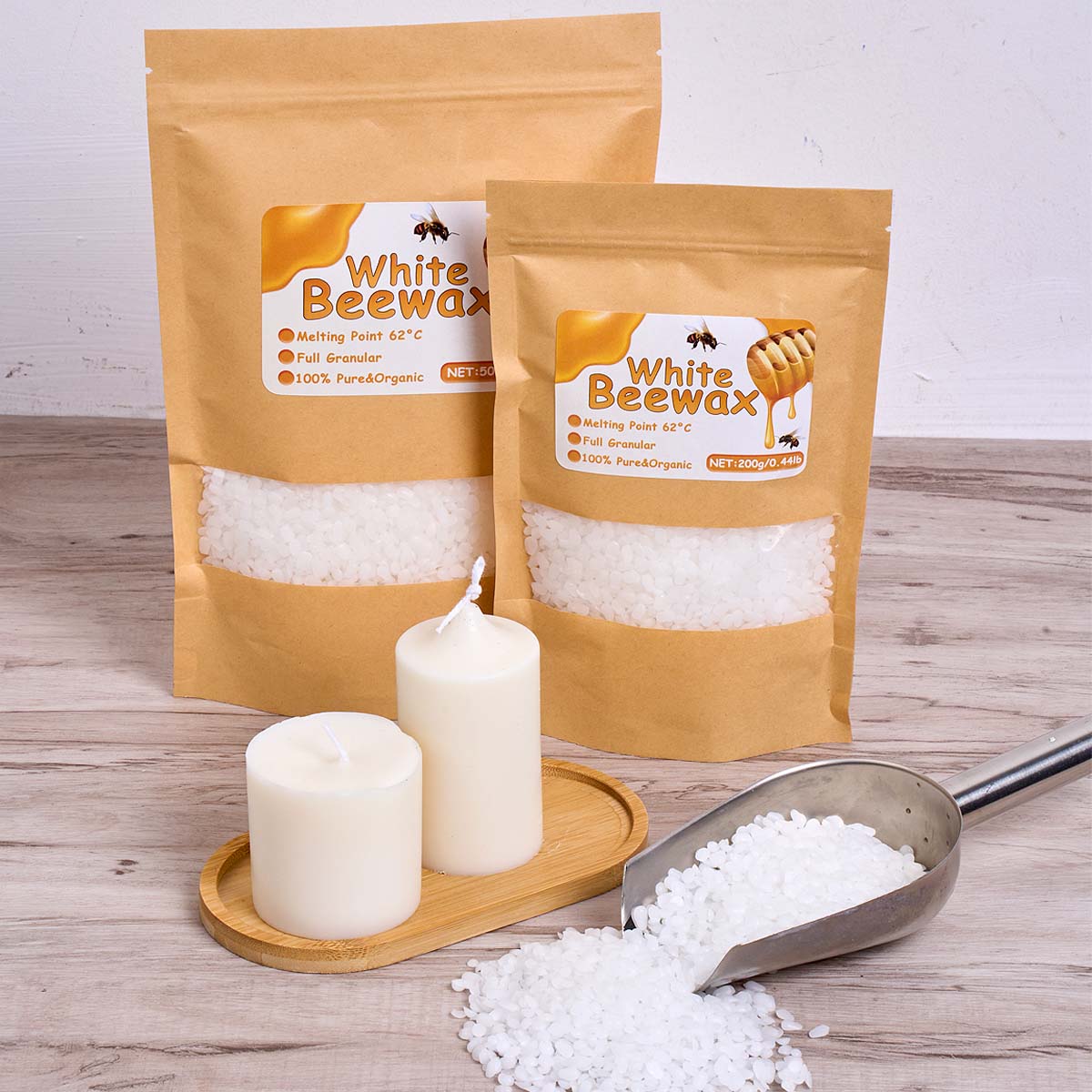 1000 г белый пчелиный воск DIY – обзор и цена Candle Supplies Bulk